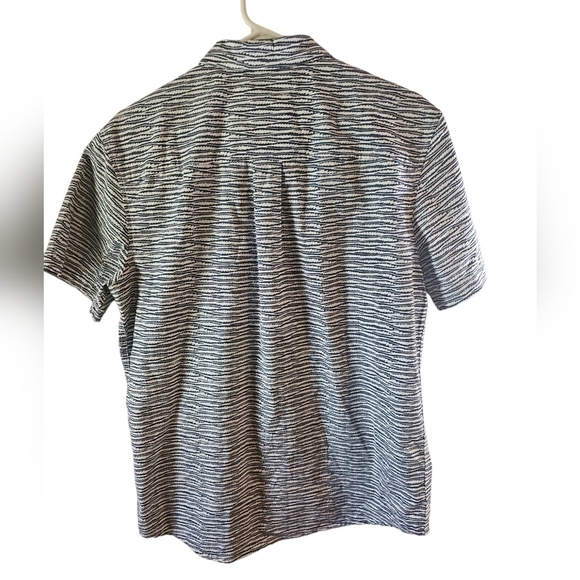 Prana Men's Zuckerfield slim fit button up blue white shirt sz medium MT6 - Picture 8 of 9